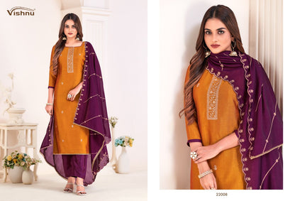 Rose Gold Vol 4 Vishnu Impex Vichitra Silk Pant Style Suits