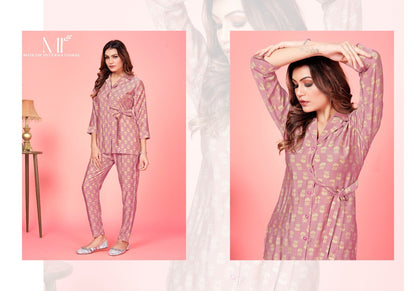 Rose Moksh International Rayon Silk Co Ord Set