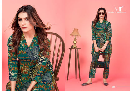 Rose Moksh International Rayon Silk Co Ord Set