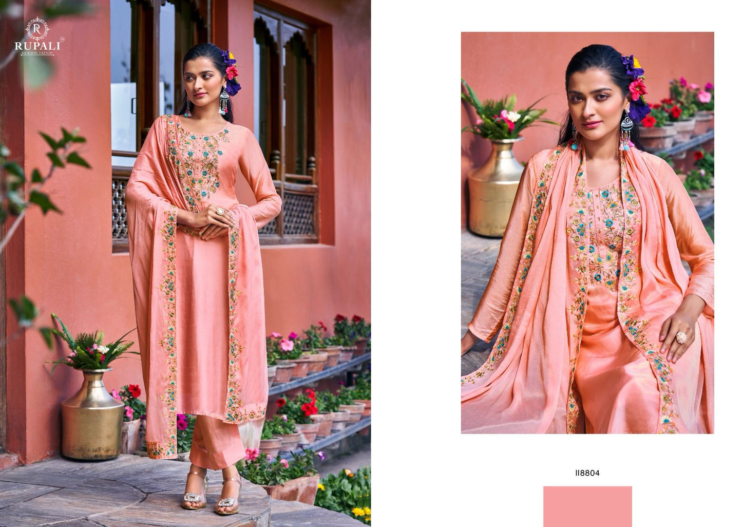 Rose Rupali Viscose Pant Style Suits