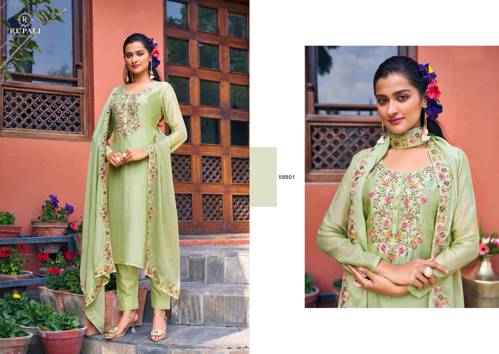 Rose Rupali Viscose Pant Style Suits