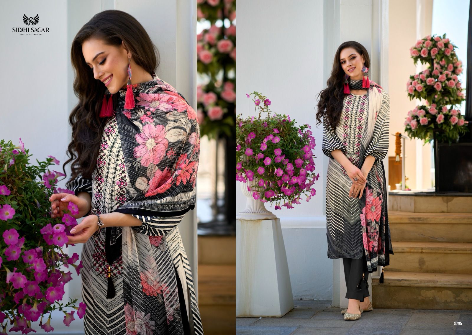 Rose Siddhi Sagar Muslin Silk Pant Style Suits