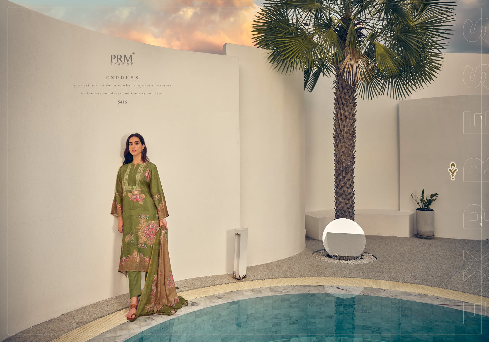 Roselyn Prm Trendz Muslin Pant Style Suits