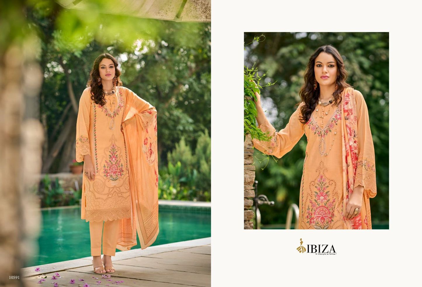 Rosemeen Ibiza Pure Muslin Pant Style Suits