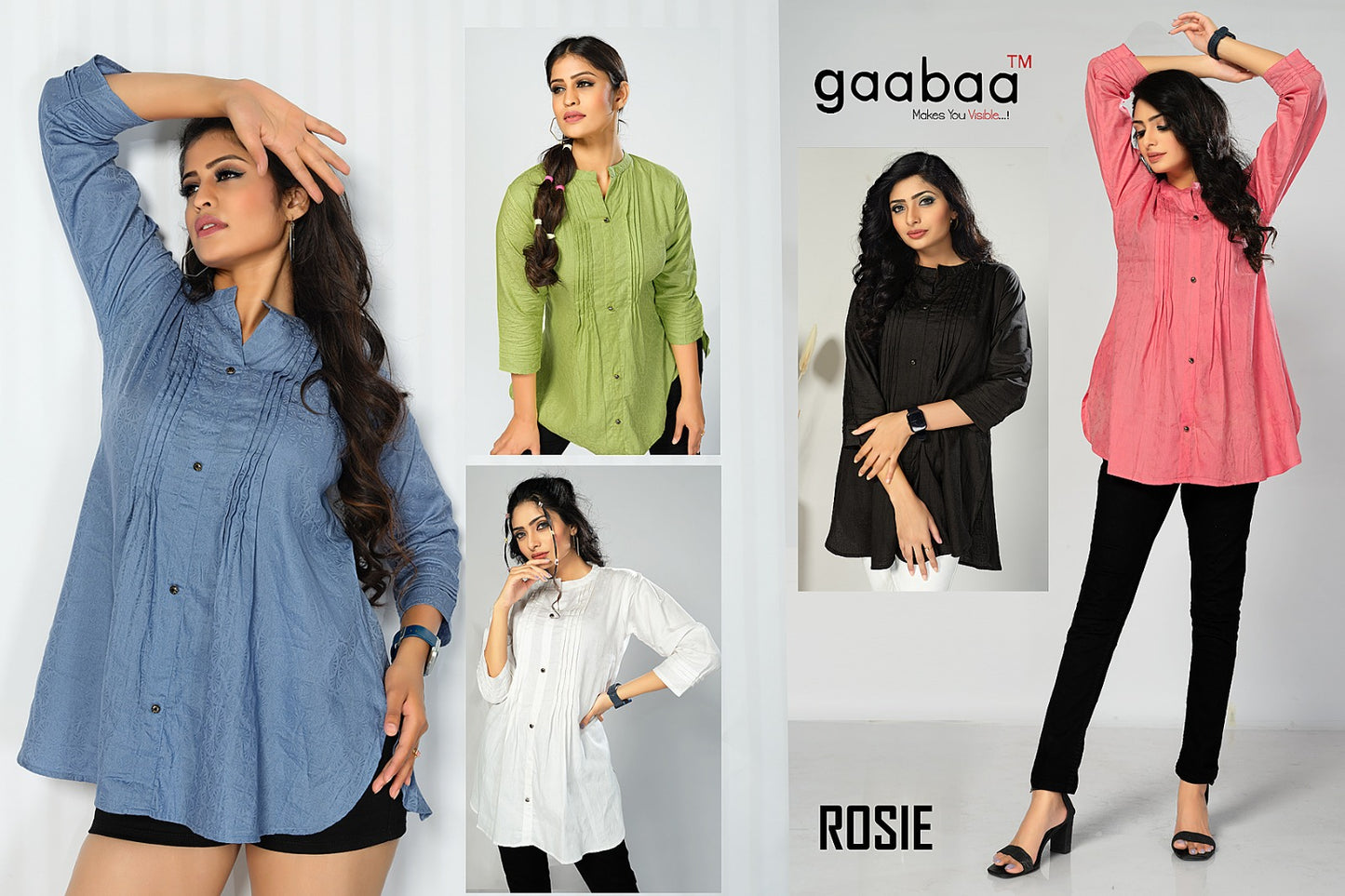 Rosie Gaabaa Cotton Designer Long Top