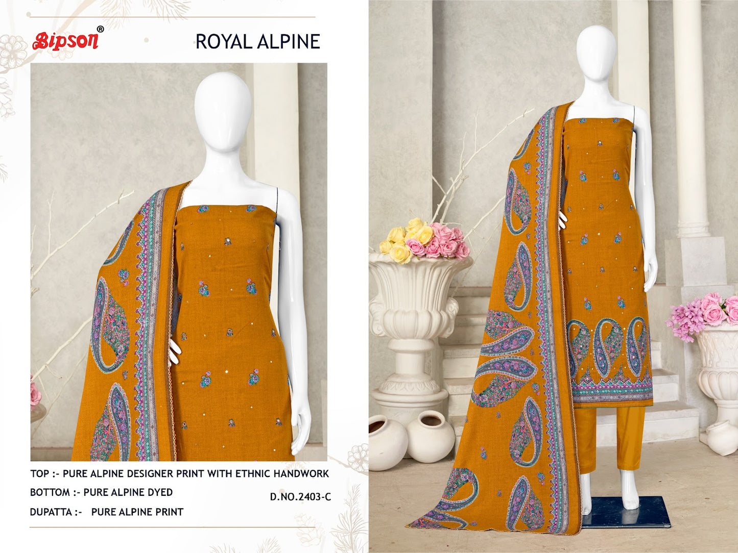 Royal Alpine 2403 Bipson Prints Pant Style Suits