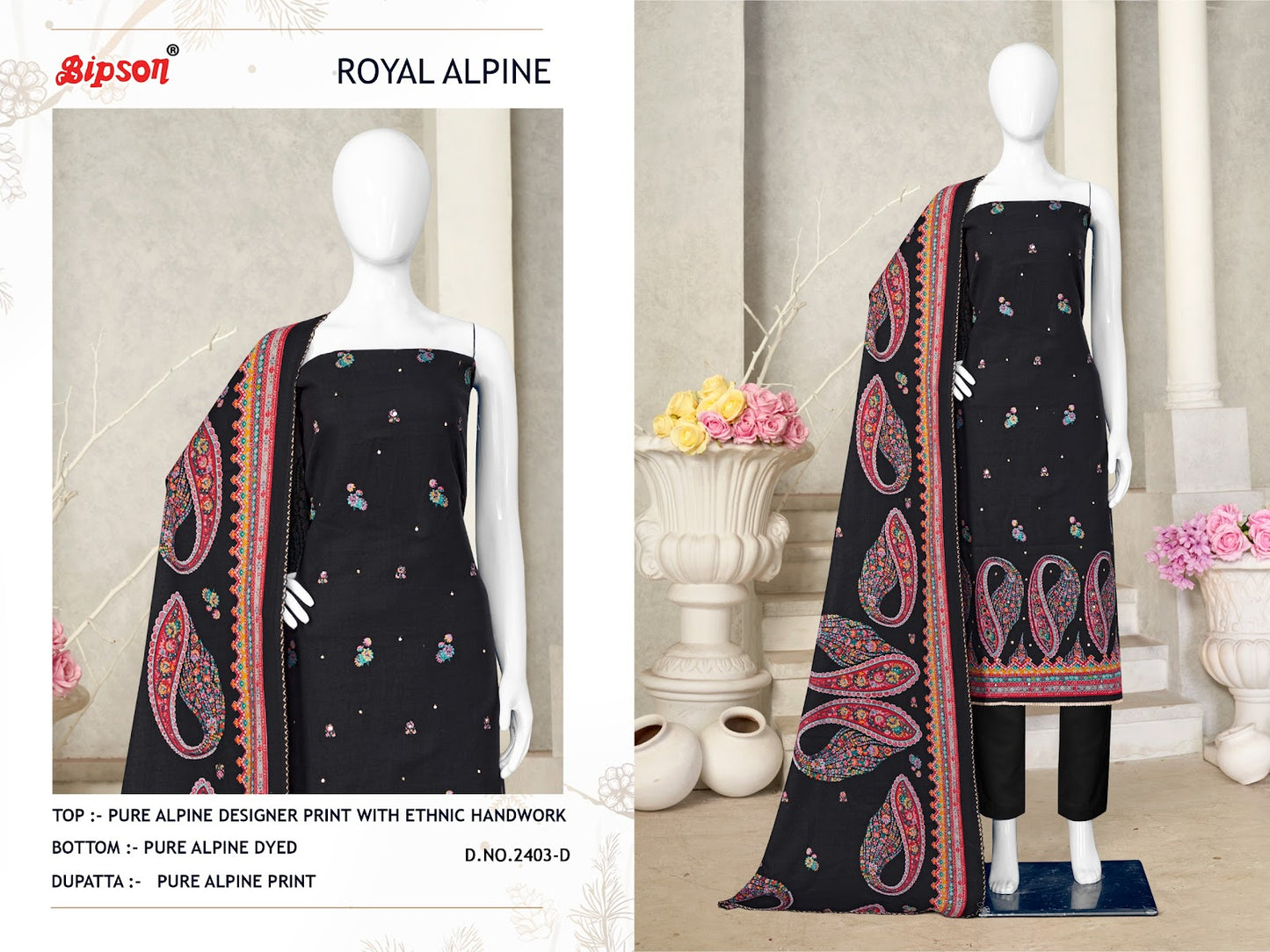 Royal Alpine 2403 Bipson Prints Pant Style Suits