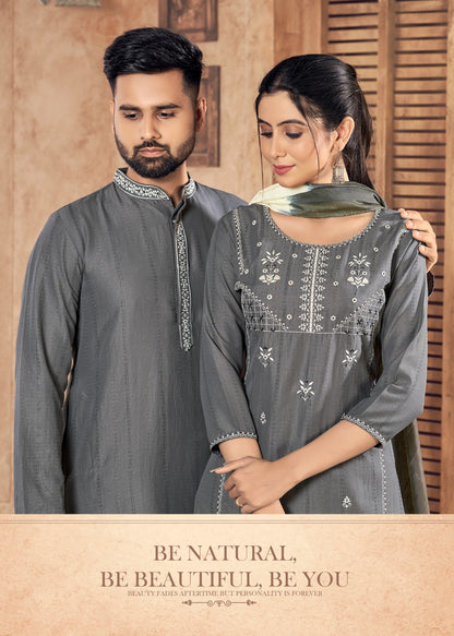 Royal Couple Vol 13 Banwery Viscose Womens Mens Combo Set