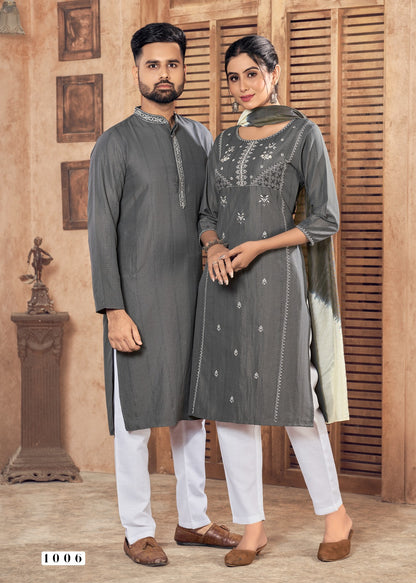 Royal Couple Vol 13 Banwery Viscose Womens Mens Combo Set