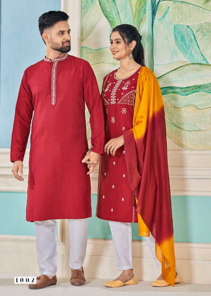 Royal Couple Vol 13 Banwery Viscose Womens Mens Combo Set
