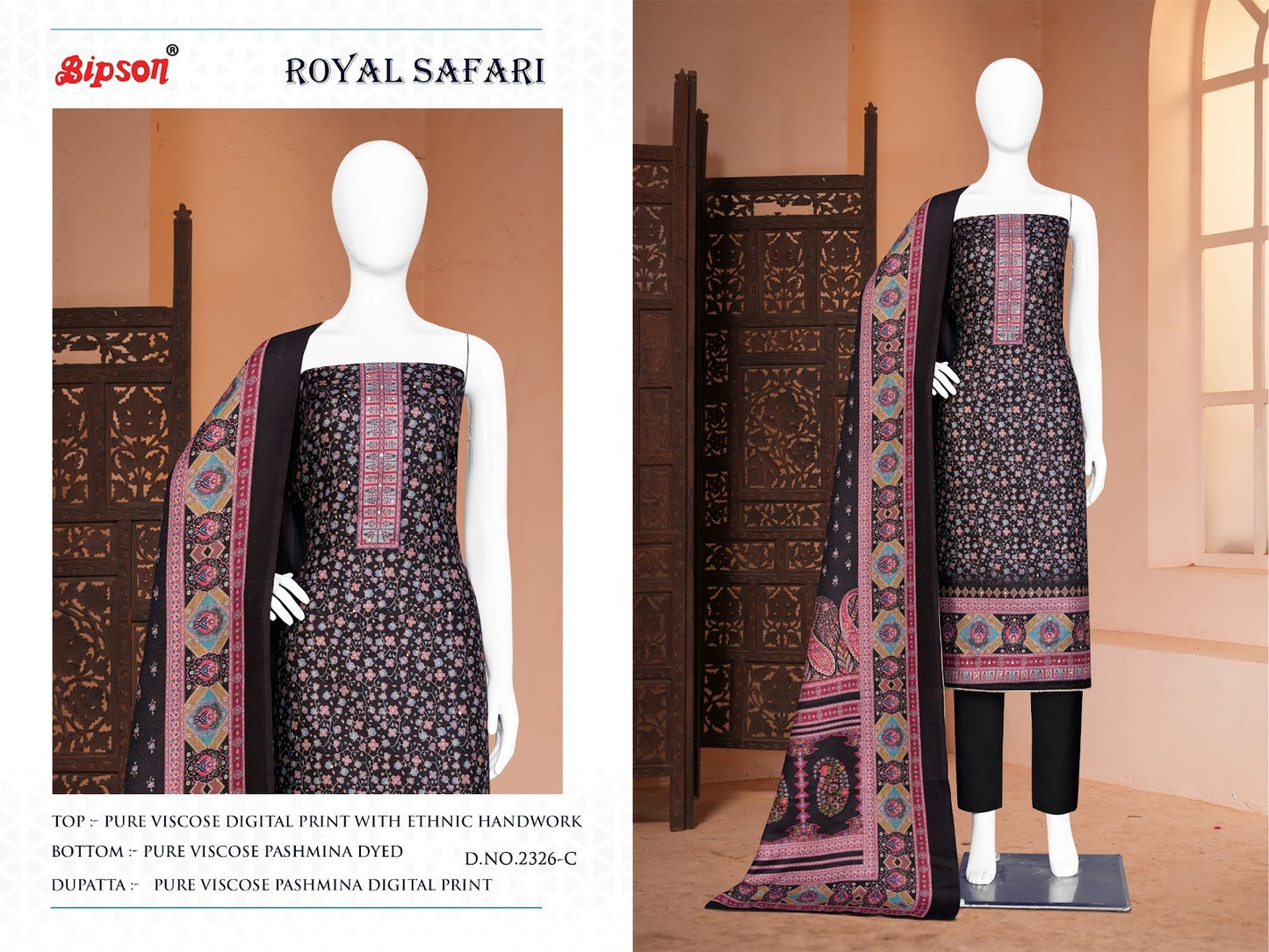 Royal Safari 2326 Bipson Prints Pashmina Suits