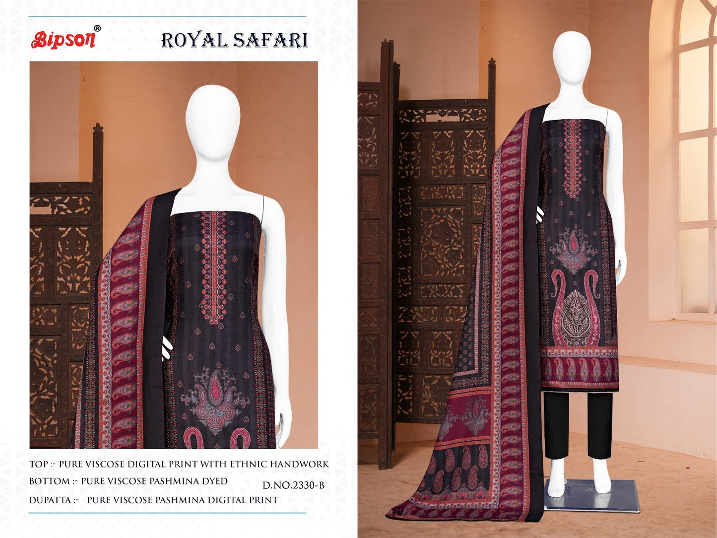 Royal Safari 2330 Bipson Prints Pashmina Suits