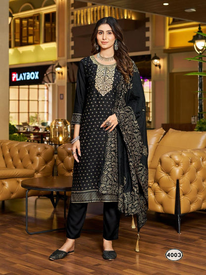 Royal Touch Vol 4 Blue Hills Rayon 14Kg Readymade Pant Style Suits