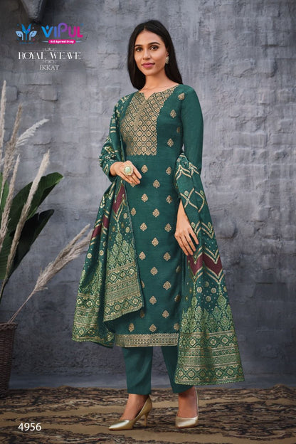Royal Weave Ikkat Vipul Soft Silk Pant Style Suits
