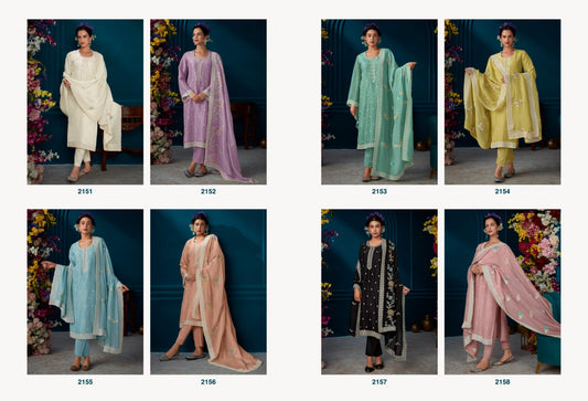 Rozeen Kimora Heer Modal Silk Pant Style Suits