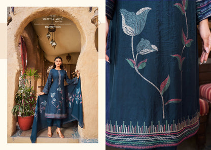 Rozeen Mumtaz Arts Viscose Muslin Pant Style Suits