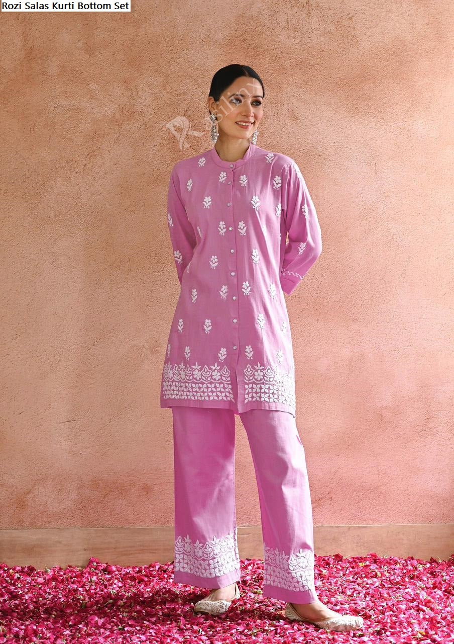 Rozi Salas Rayon Kurti Bottom Set