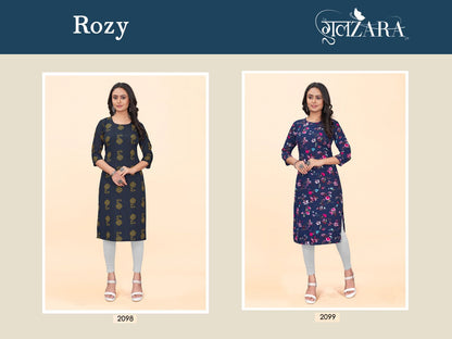 Rozy Gulzara Knee Length Kurtis