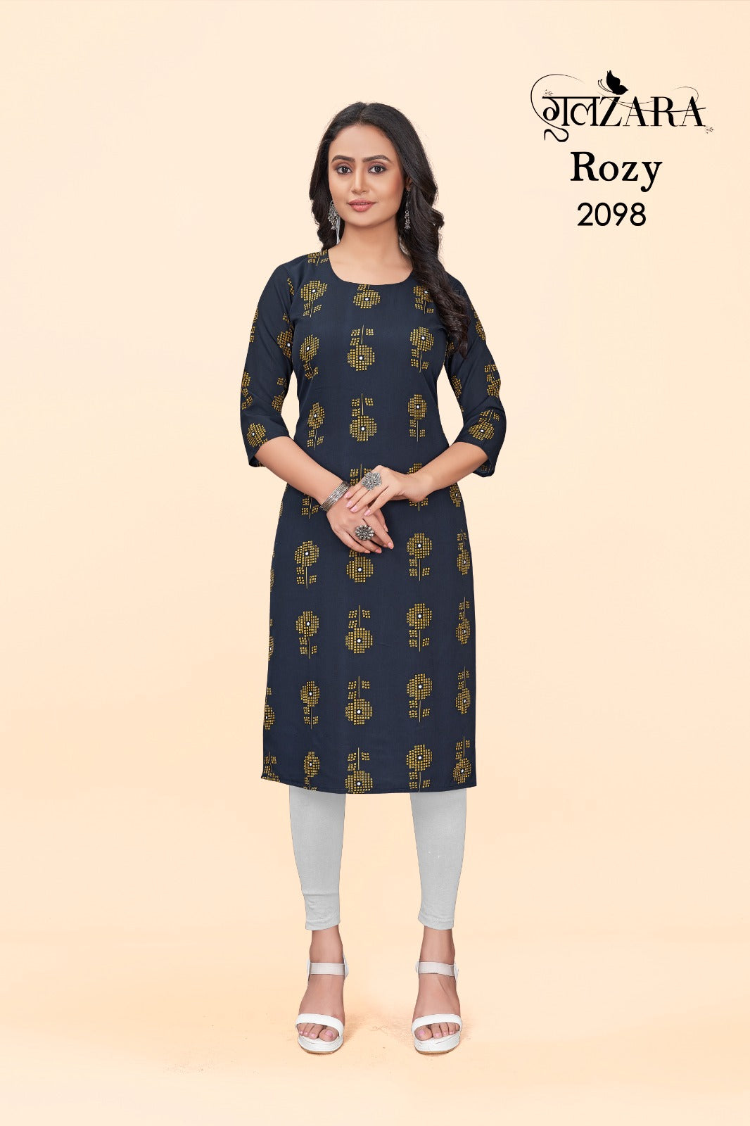 Rozy Gulzara Knee Length Kurtis