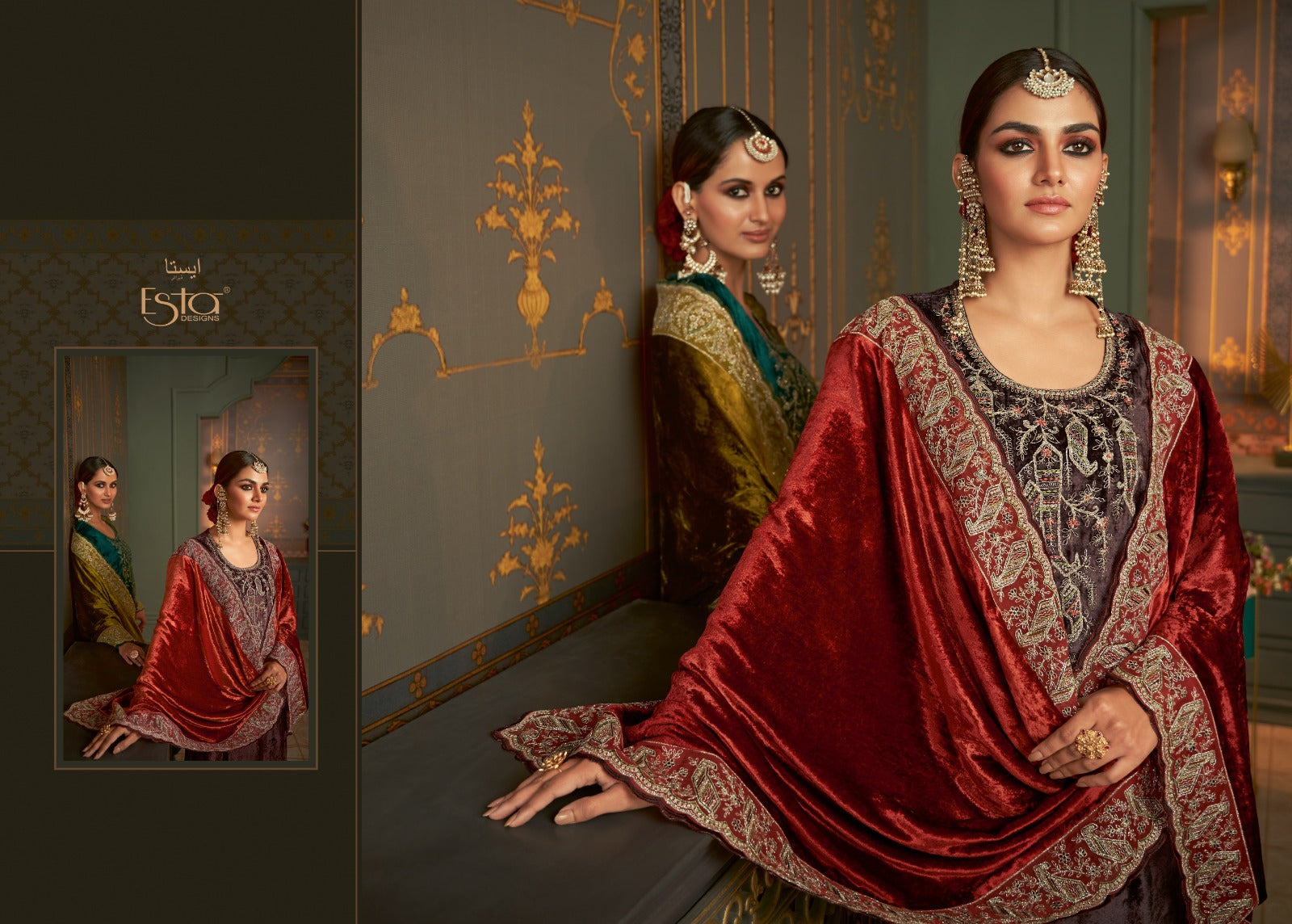 Rubaiyat Esta Sahiba Velvet Suits