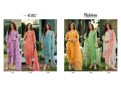 Rubina Ladyleela Organza Readymade Pant Style Suits