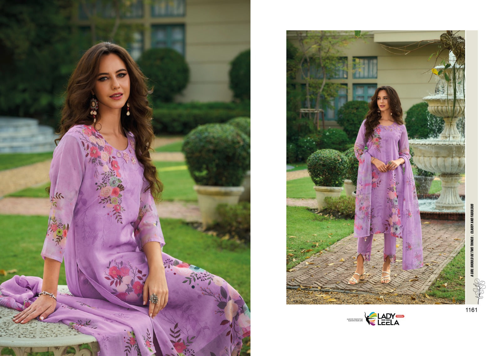 Rubina Ladyleela Organza Readymade Pant Style Suits