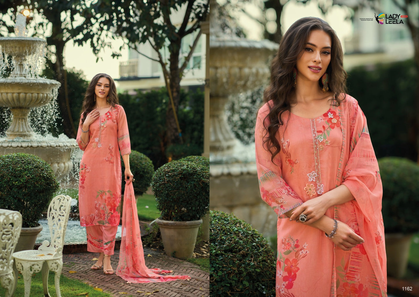 Rubina Ladyleela Organza Readymade Pant Style Suits