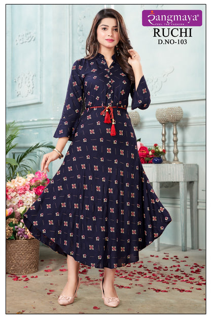Ruchi Rangmaya Rayon Anarkali Kurtis