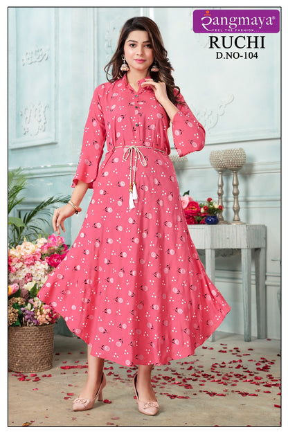 Ruchi Rangmaya Rayon Anarkali Kurtis