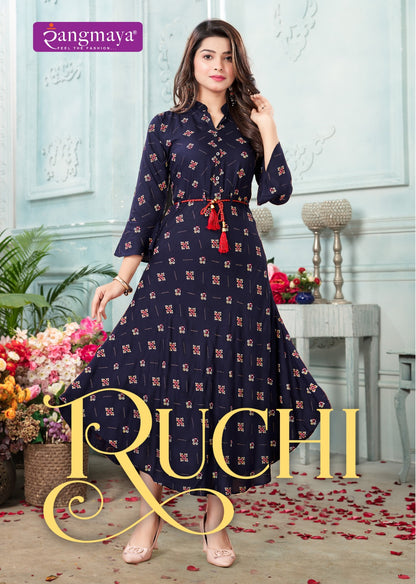 Ruchi Rangmaya Rayon Anarkali Kurtis