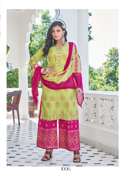 Ruchita Vol 3 Kinti Rayon Readymade Plazzo Style Suits