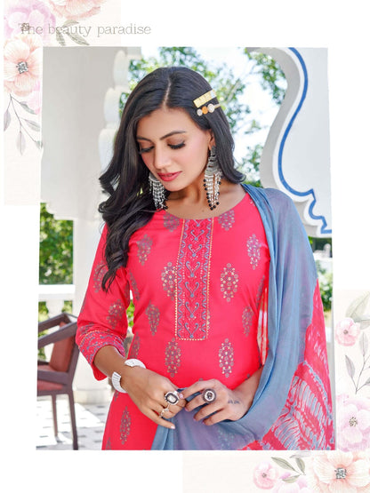 Ruchita Vol 3 Kinti Rayon Readymade Plazzo Style Suits