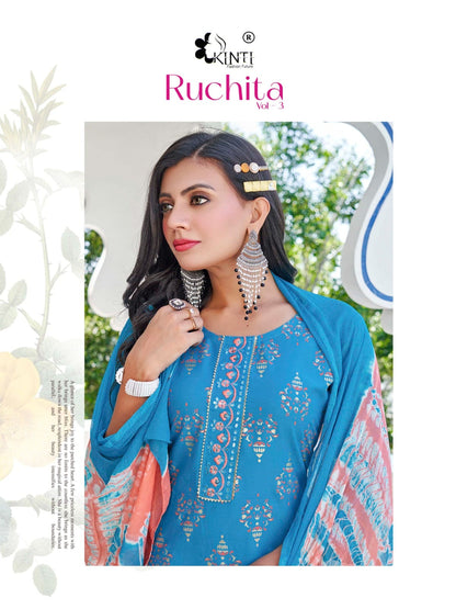 Ruchita Vol 3 Kinti Rayon Readymade Plazzo Style Suits