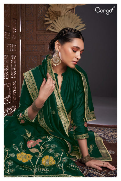 Rue 2082 Ganga Silk Plazzo Style Suits