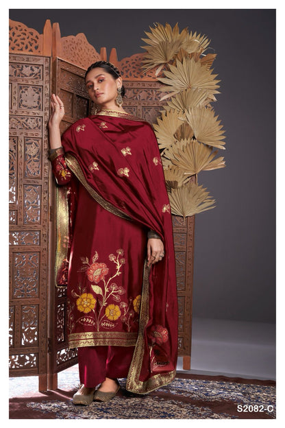 Rue 2082 Ganga Silk Plazzo Style Suits