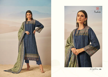 Rugline Sudriti Sahiba Twill Pashmina Suits
