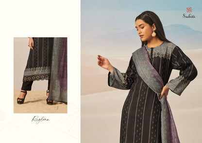 Rugline Sudriti Sahiba Twill Pashmina Suits