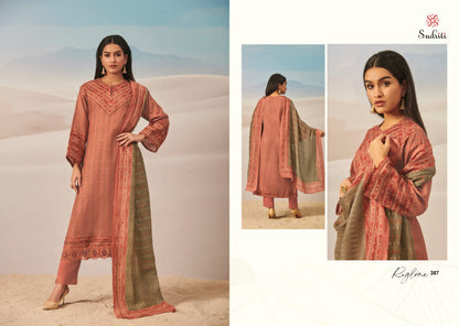 Rugline Sudriti Sahiba Twill Pashmina Suits