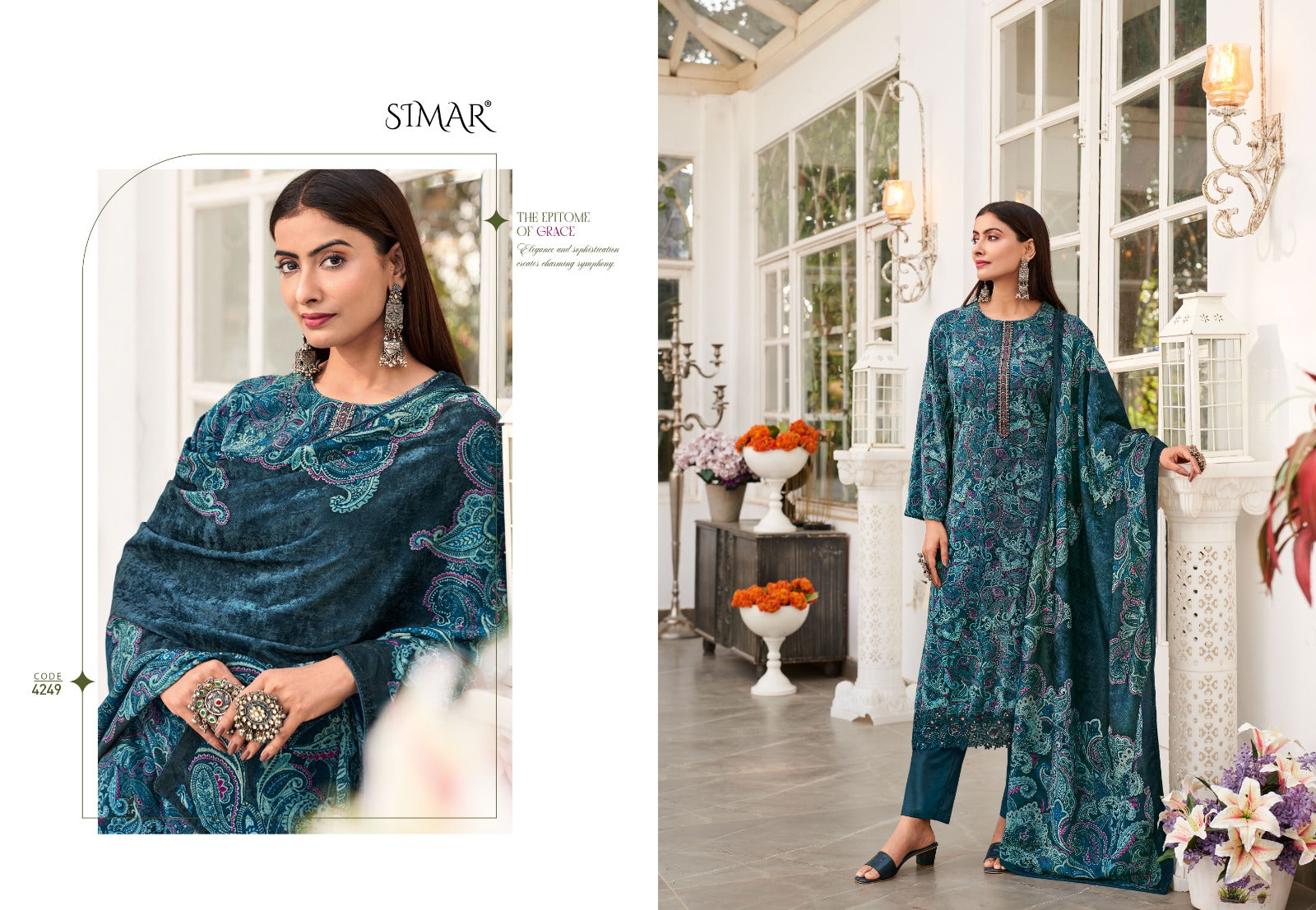 Ruhaani Vol 3 Simar Glossy Velvet Suits