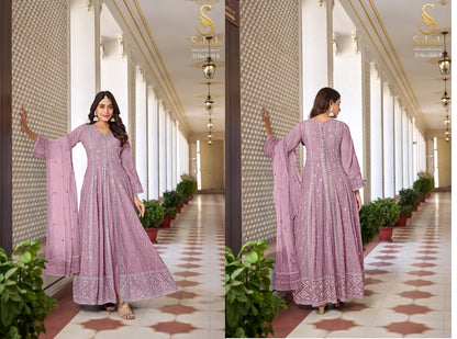 Ruhani Sabah Fox Georgette Anarkali Salwar Suits