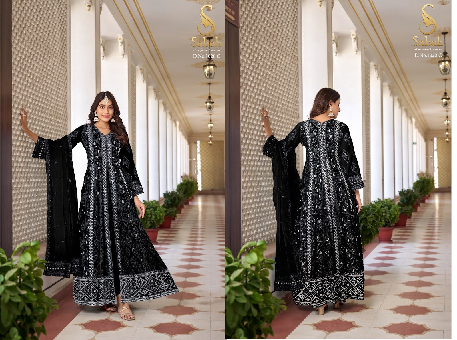 Ruhani Sabah Fox Georgette Anarkali Salwar Suits