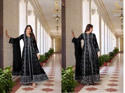 Ruhani Sabah Fox Georgette Anarkali Salwar Suits