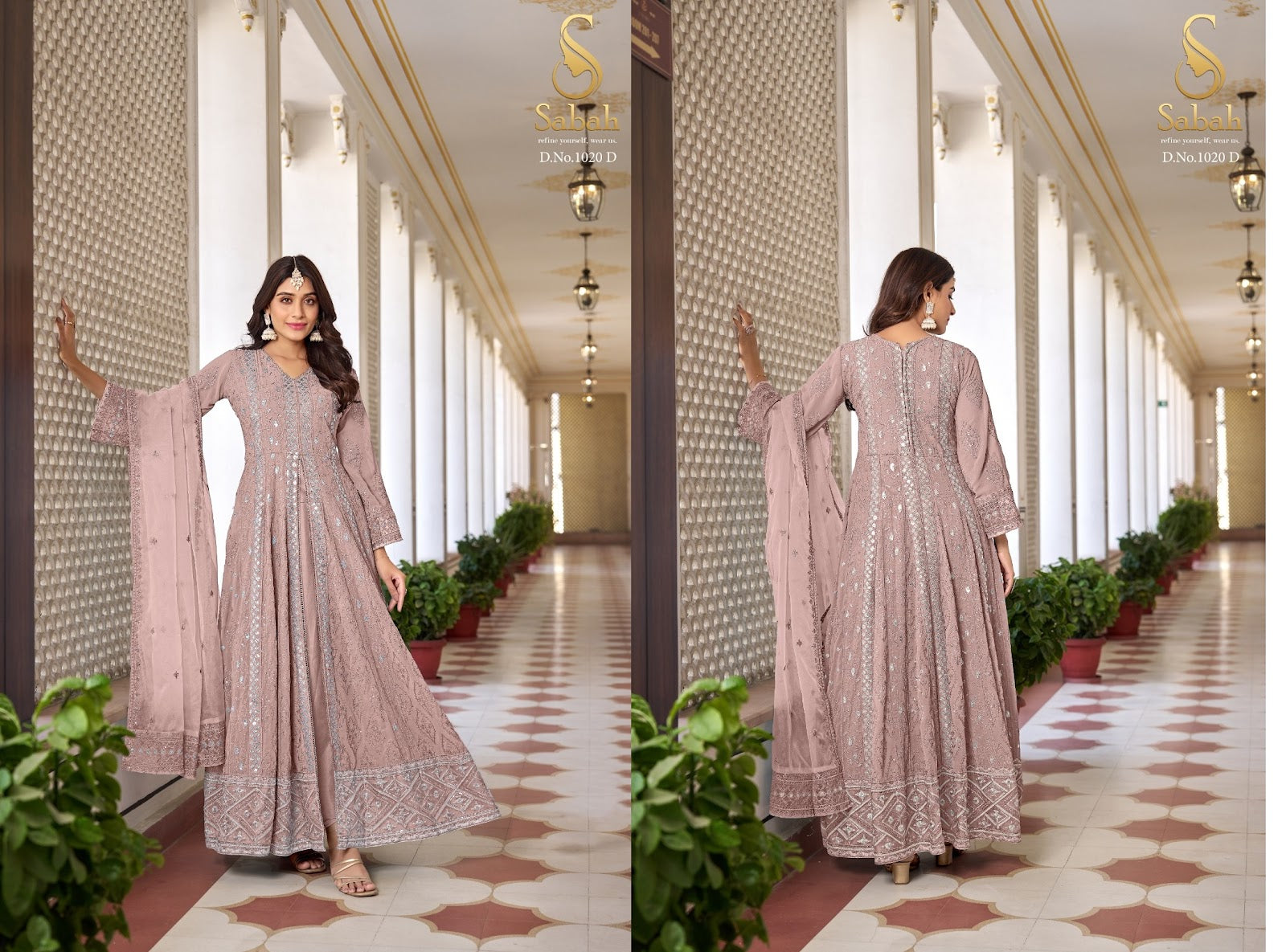 Ruhani Sabah Fox Georgette Anarkali Salwar Suits