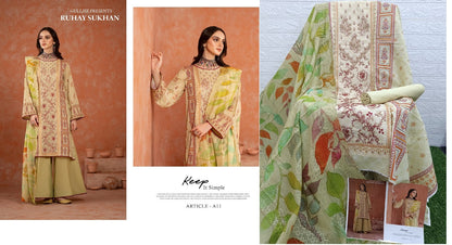 Ruhay Sukhan Vol-8 Gull Jee Lawn Original Pakistani Suits