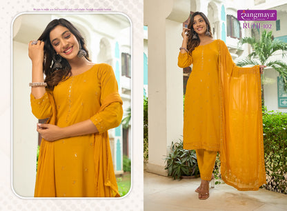 Ruhi Rangmaya Rayon Readymade Pant Style Suits