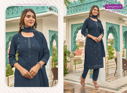 Ruhi Rangmaya Rayon Readymade Pant Style Suits