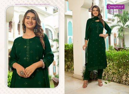 Ruhi Rangmaya Rayon Readymade Pant Style Suits