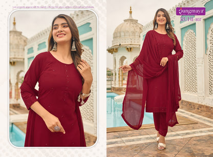 Ruhi Rangmaya Rayon Readymade Pant Style Suits