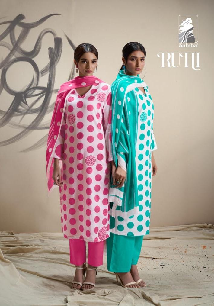 Ruhi Sahiba Cotton Lawn Pant Style Suits