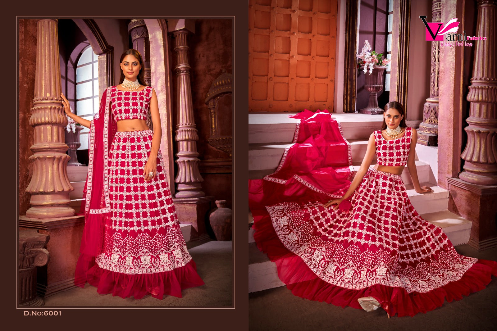 Ruksana-Zeeya Varni Fabrics Net Lehenga Choli